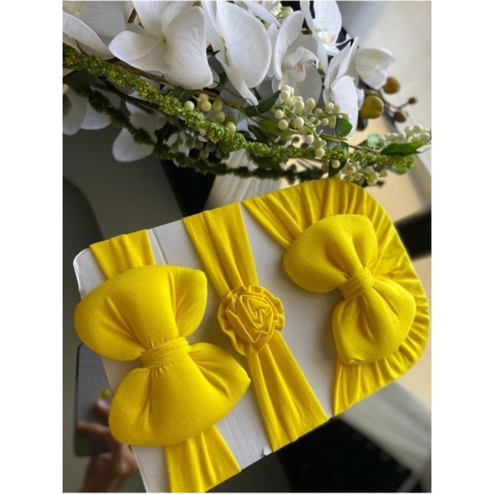 Cherub Kız Bebek Fiyonklu Bone Bandana 3lü Set Bebek Saç Bandı Fiyatı
