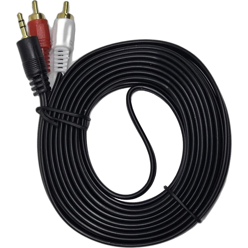 CHESTER 5 Metre 2 Rca To Aux Kablo - 3.5 mm Stereo Jack Ses Aktarım Kablosu - Kırmızı Beyaz Tos Fiş - 5 m - 0 - Siyah Diğer Fiyatı