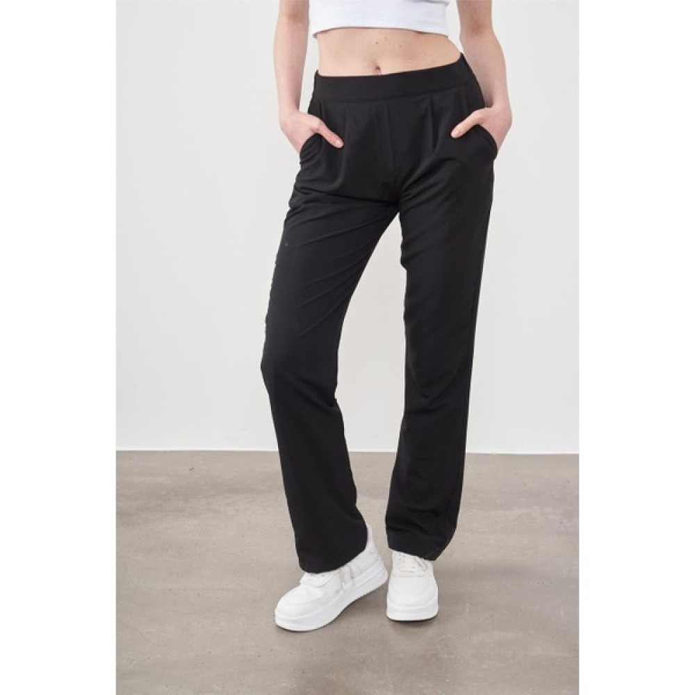 Chester Polo Çetinkaya Chester Polo 7745 Soft Aerobin Bol Paça Pantolon Siyah Kadın Pantolon Fiyatı