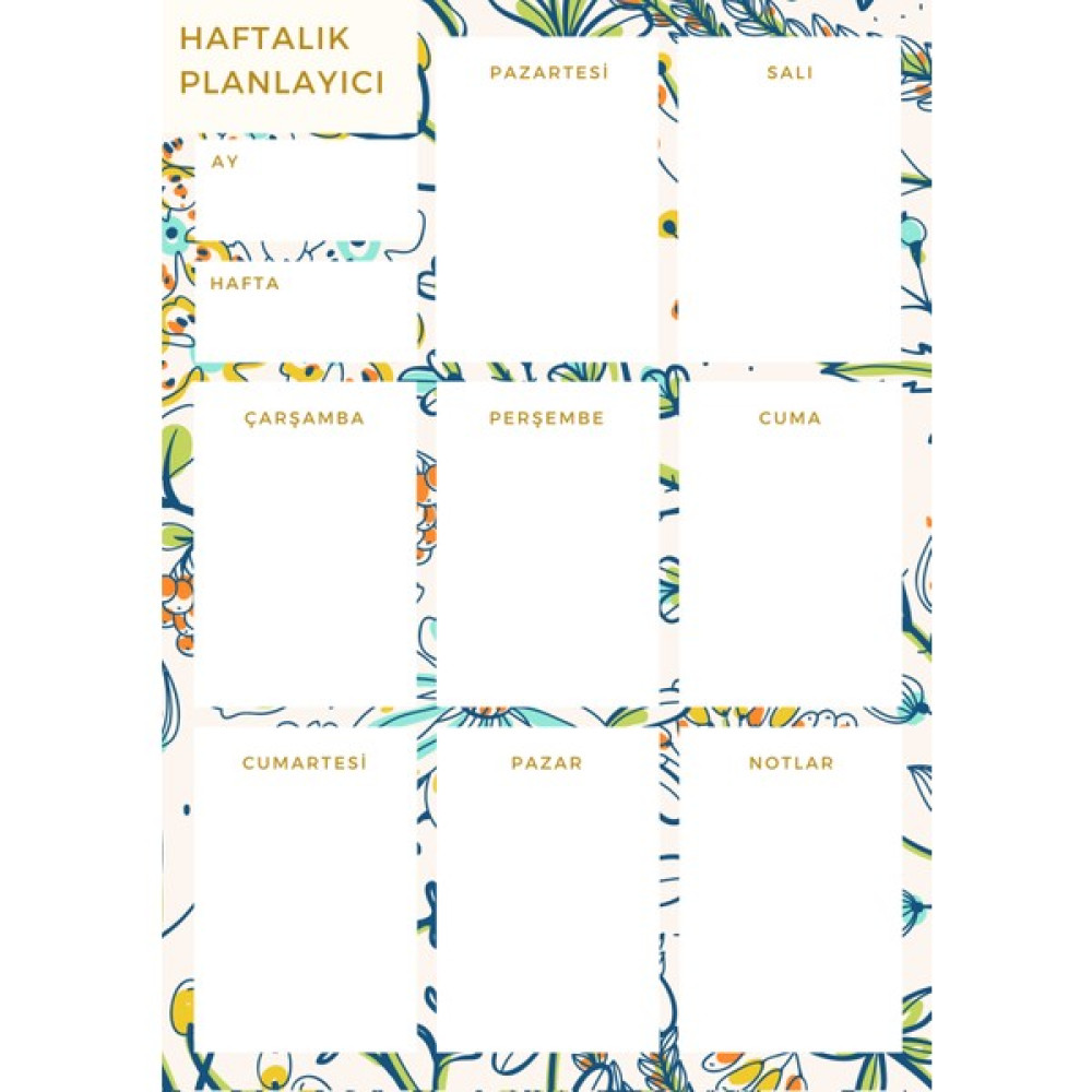 Chi-Chi Papers Haftalık Masaüstü Planlayıcı Ella Not Defteri & Bloknot Fiyatı