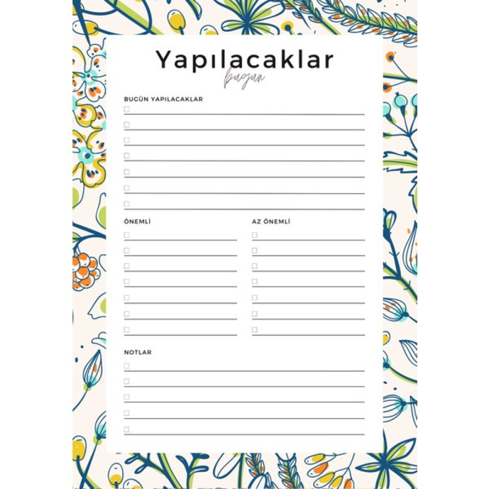 Chi-Chi Papers Masaüstü Planlayıcı Yapılacaklar Listesi Ella Not Defteri & Bloknot Fiyatı