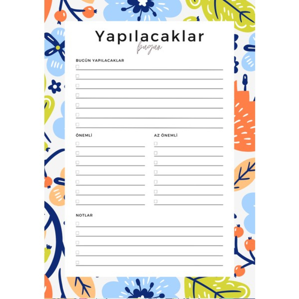 Chi-Chi Papers Masaüstü Planlayıcı Yapılacaklar Listesi Lily Not Defteri & Bloknot Fiyatı