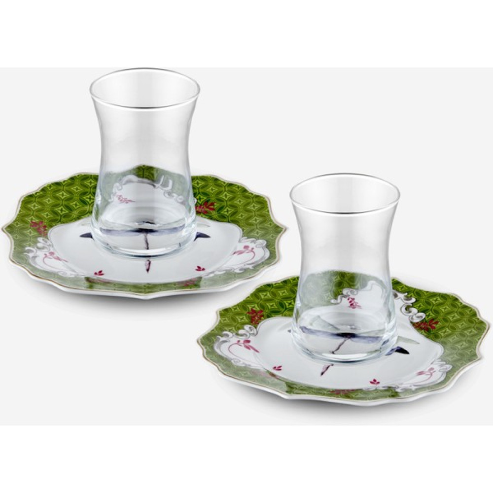 Chiara Alessi Allure Yeşil Porselen Çay Tabağı Seti 170 ml Fincan / Bardak / Kahve Takımı Fiyatı
