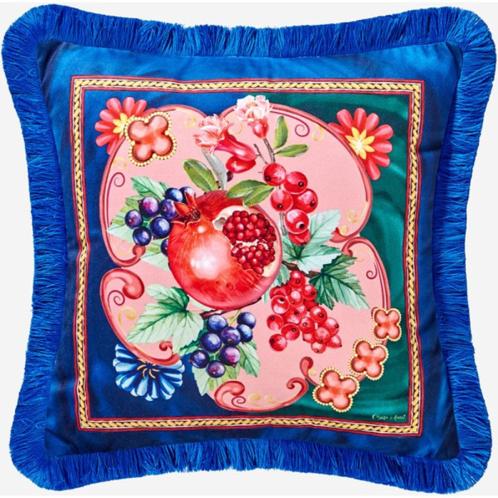 Chiara Alessi La Vita E Bella Lacivert Kadife Dekoratif Yastık 45X45 Cm - 45 x 45 cm - Mavi Kırlent / Mobilya Yastığı Fiyatı