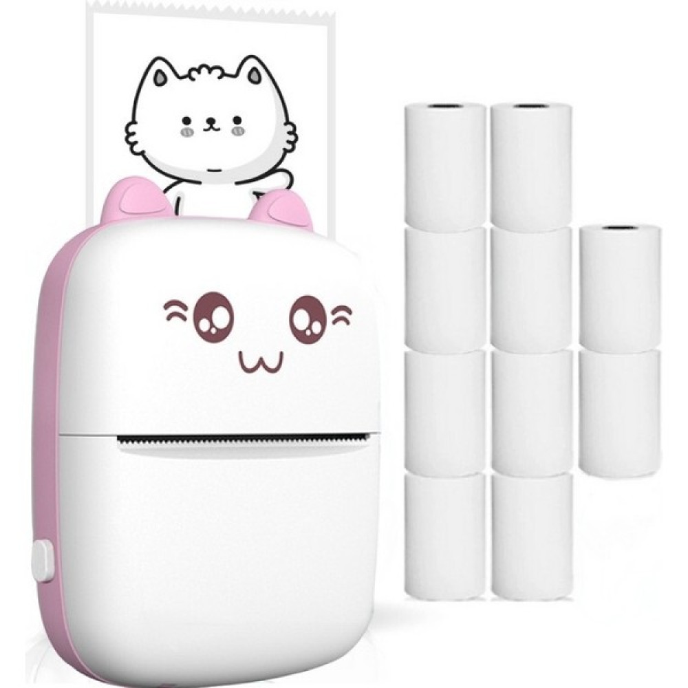 Chica Mini Baskı Öğrenci Hata Makinesi Hd Bluetooth Cevapla ve Çöz Taşınabilir (Yurt Dışından) - Beyaz - Pembe Yazıcılar Fiyatı