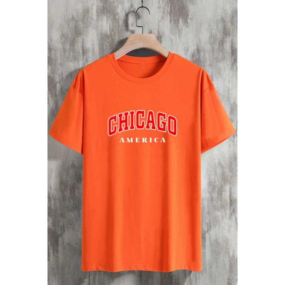 Chicago America Baskılı Tshirt Erkek T-shirt Fiyatı