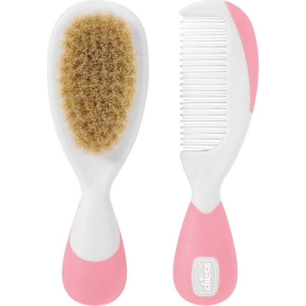 Chicco Fırça ve Tarak Seti 0 Ay+ Pembe - Renkli Bebek Saç Fırça-Tarak Fiyatı