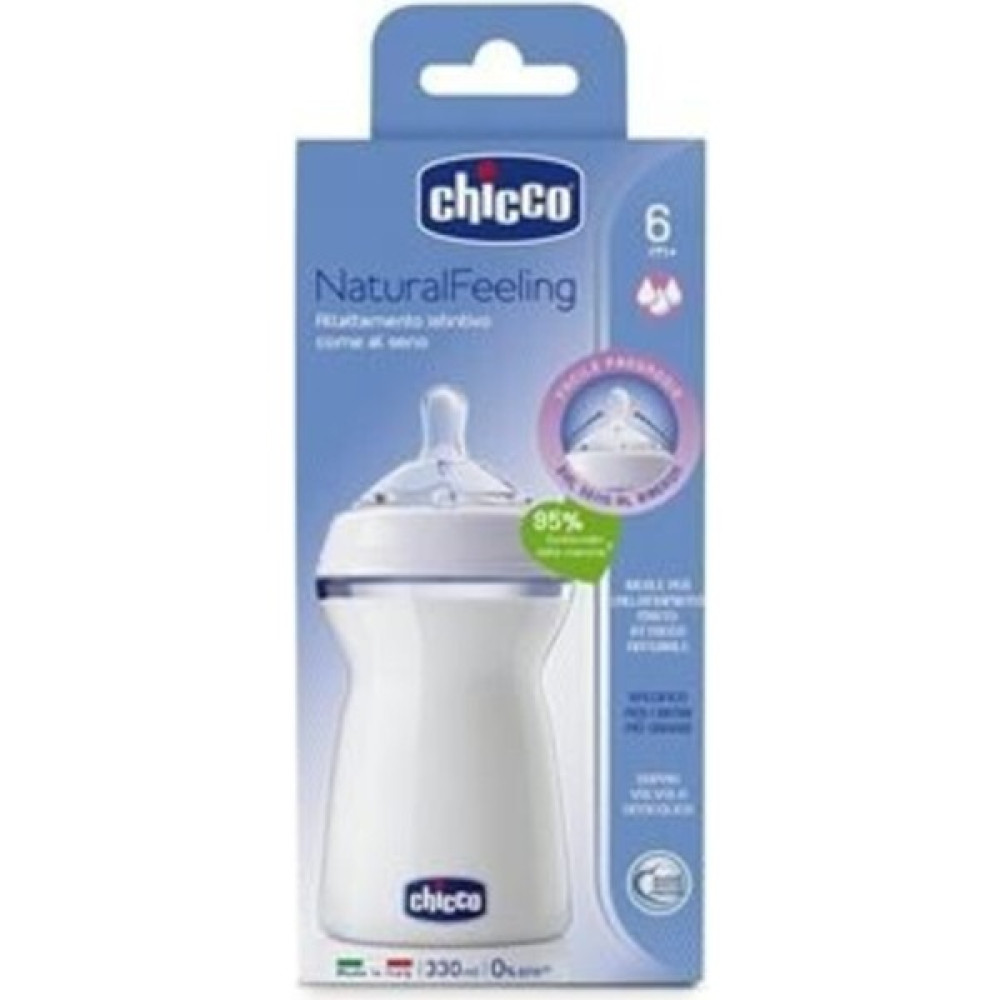 Chicco Naturalfeeling Biberon 6 Ay+ 330 ml - Beyaz Biberon Fiyatı