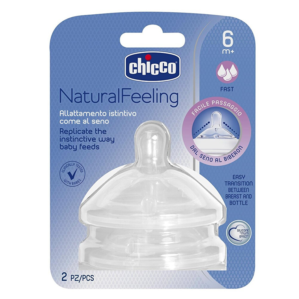 Chicco Naturalfeeling Biberon Emziği 6 Ay+ Hızlı Akış 2'li Emzik Fiyatı