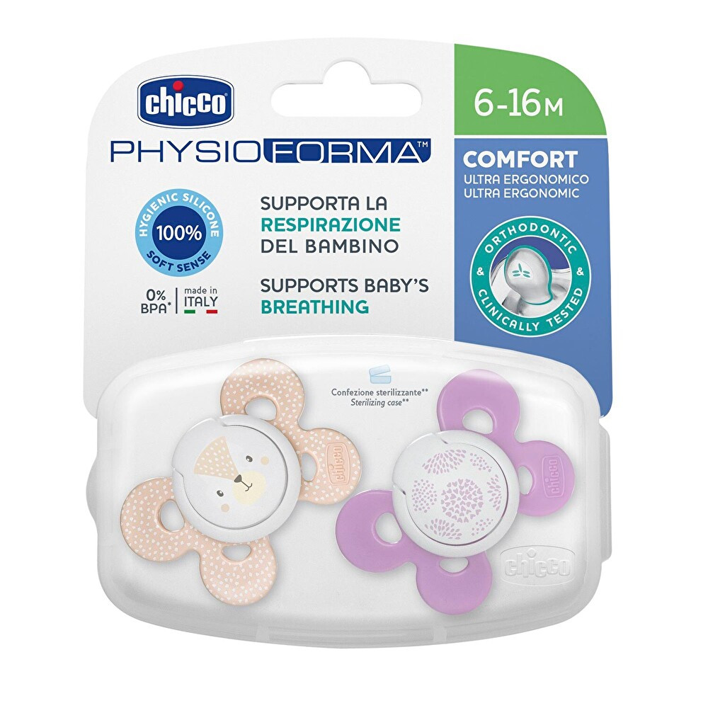 Chicco Physio Comfort Emzik Silikon Kız 6-12 Ay 2'li Emzik Fiyatı