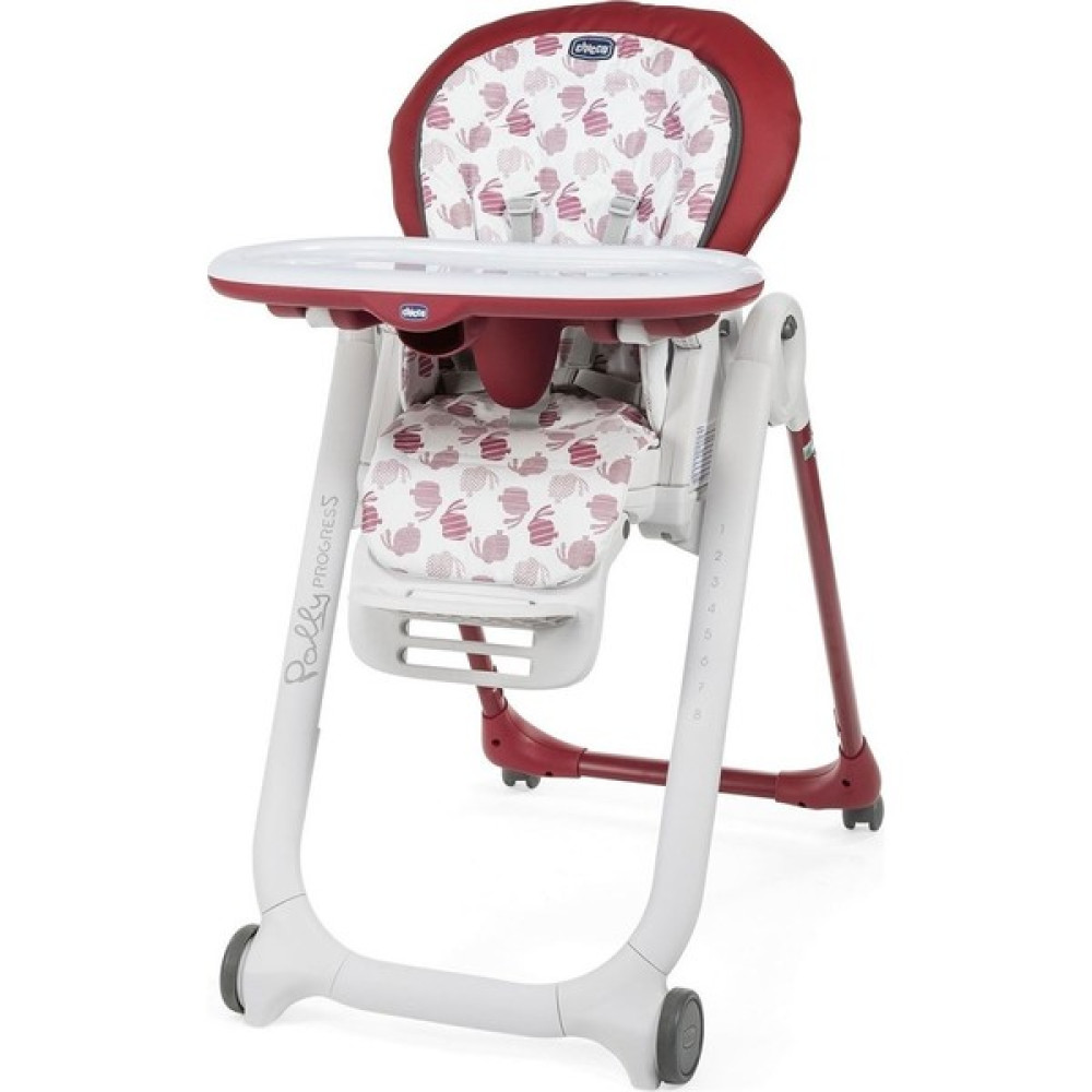 Chicco Polly Progres5 4 Tekerlekli Mama Sandalyesi Red - Sarı Mama Sandalyesi Fiyatı