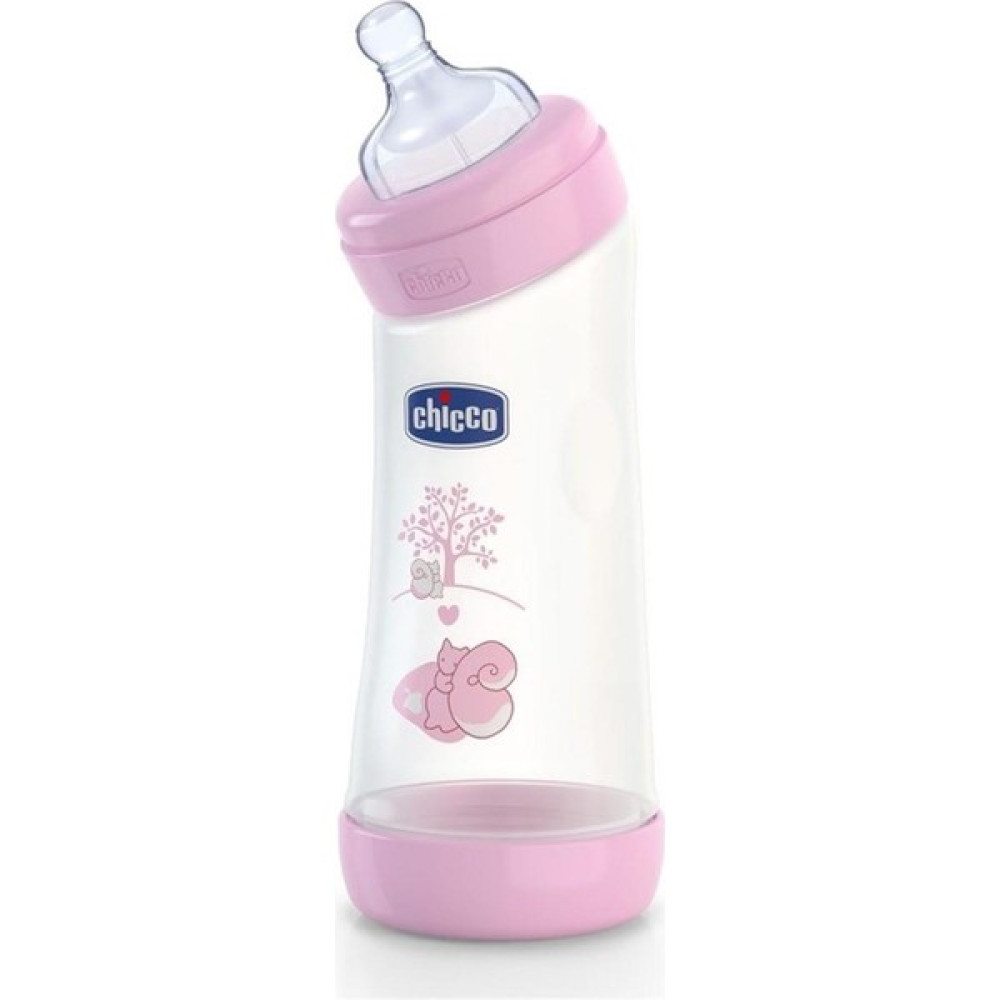 Chicco Well Being Silikon Emzikli Açılı PP Biberon 250 ml 0+ Ay Kız Biberon Fiyatı