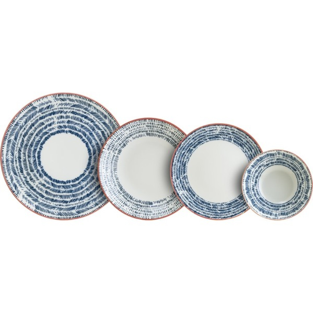 Chichi Blue Pino 24 Parça 6 Kişilik Porselen Yemek Takımı Yemek Takımı Fiyatı