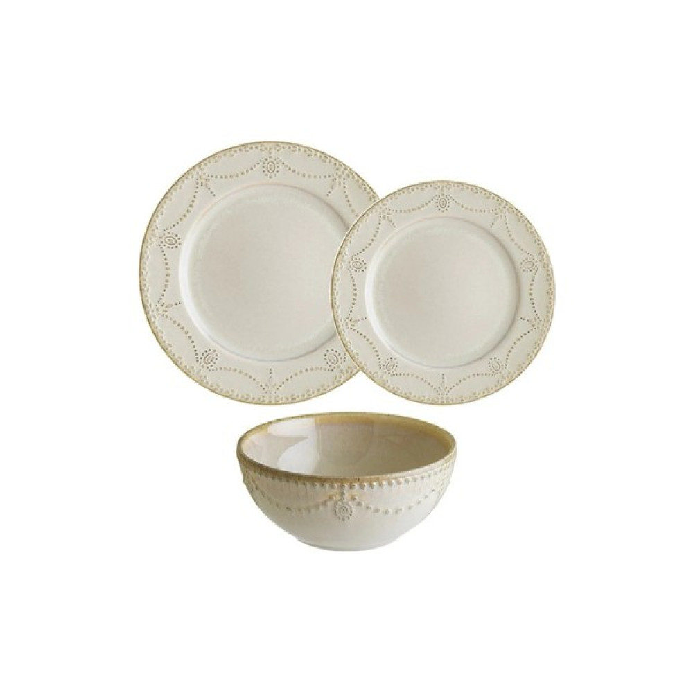 Chichi Home Sand Pearl Reaktif 18 Parça Yemek Seti 6 Kişilik Yemek Takımı Fiyatı
