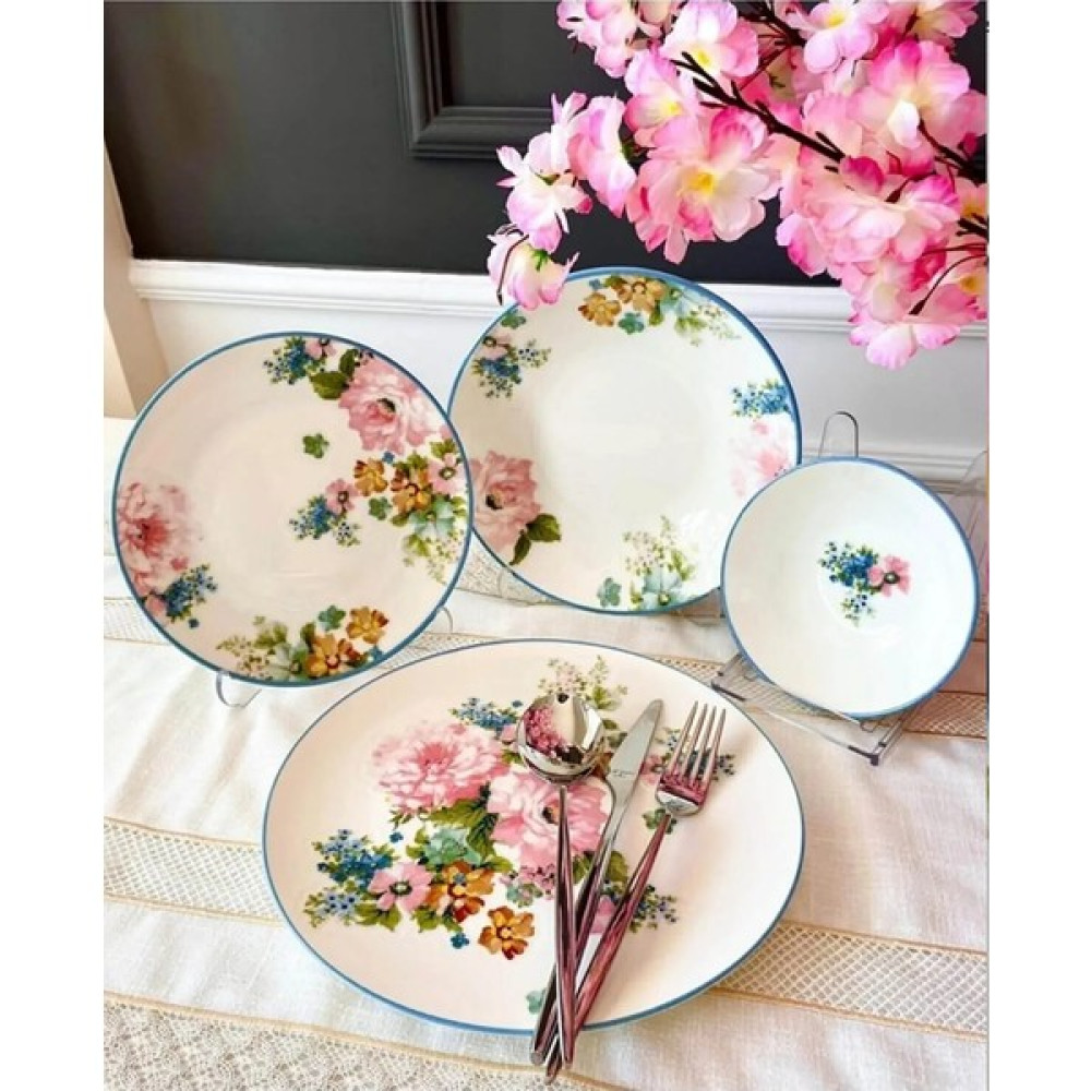Chichi Spring 24 Parça 6 Kişilik Porselen Yemek Seti Yemek Takımı Fiyatı