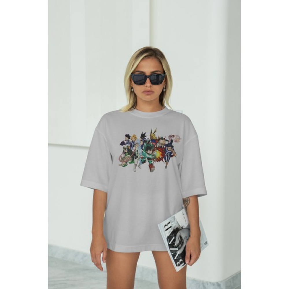 Chicken and Cock My Academia Anime Tasarım Kadın Erkek Oversize Tişört Erkek T-shirt Fiyatı