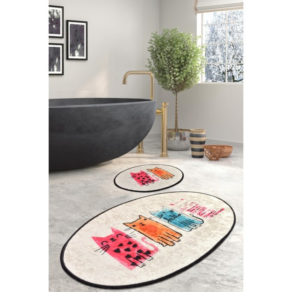 Chilai Home Baby Cats Djt 2'Li Set - Renkli - 4794 Klozet Takımı Fiyatı