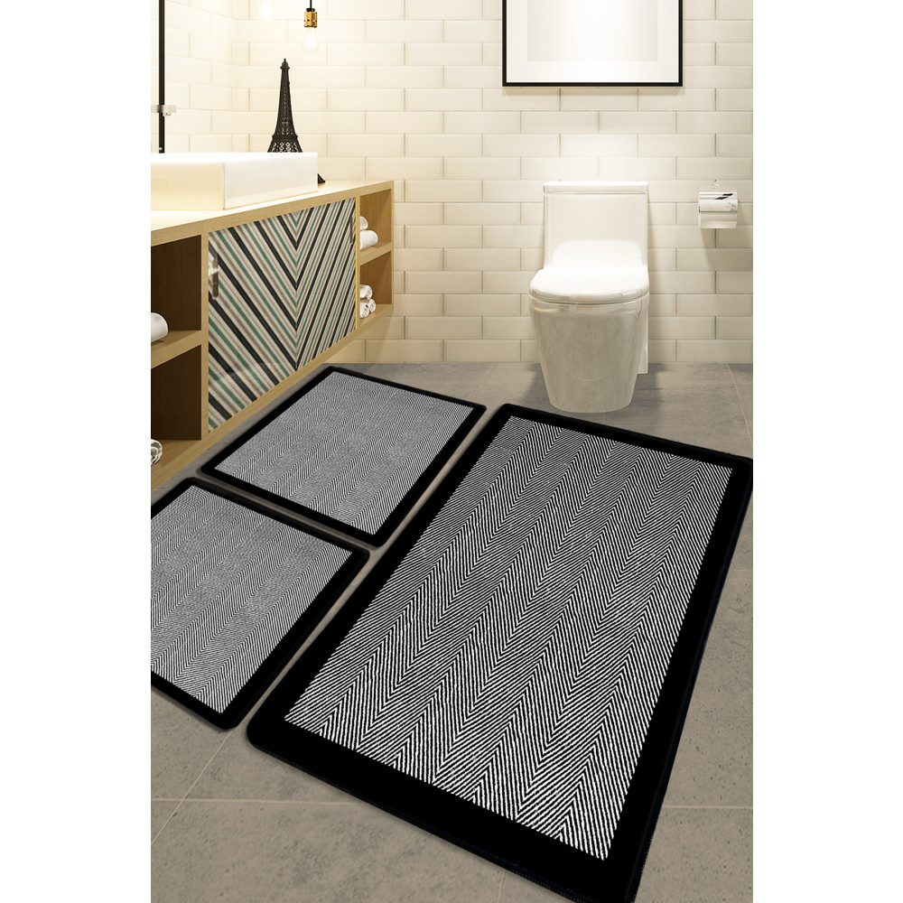Chilai Home Barley Black 3 Lü Set Banyo Halısı Djt Banyo Tekstili Fiyatı