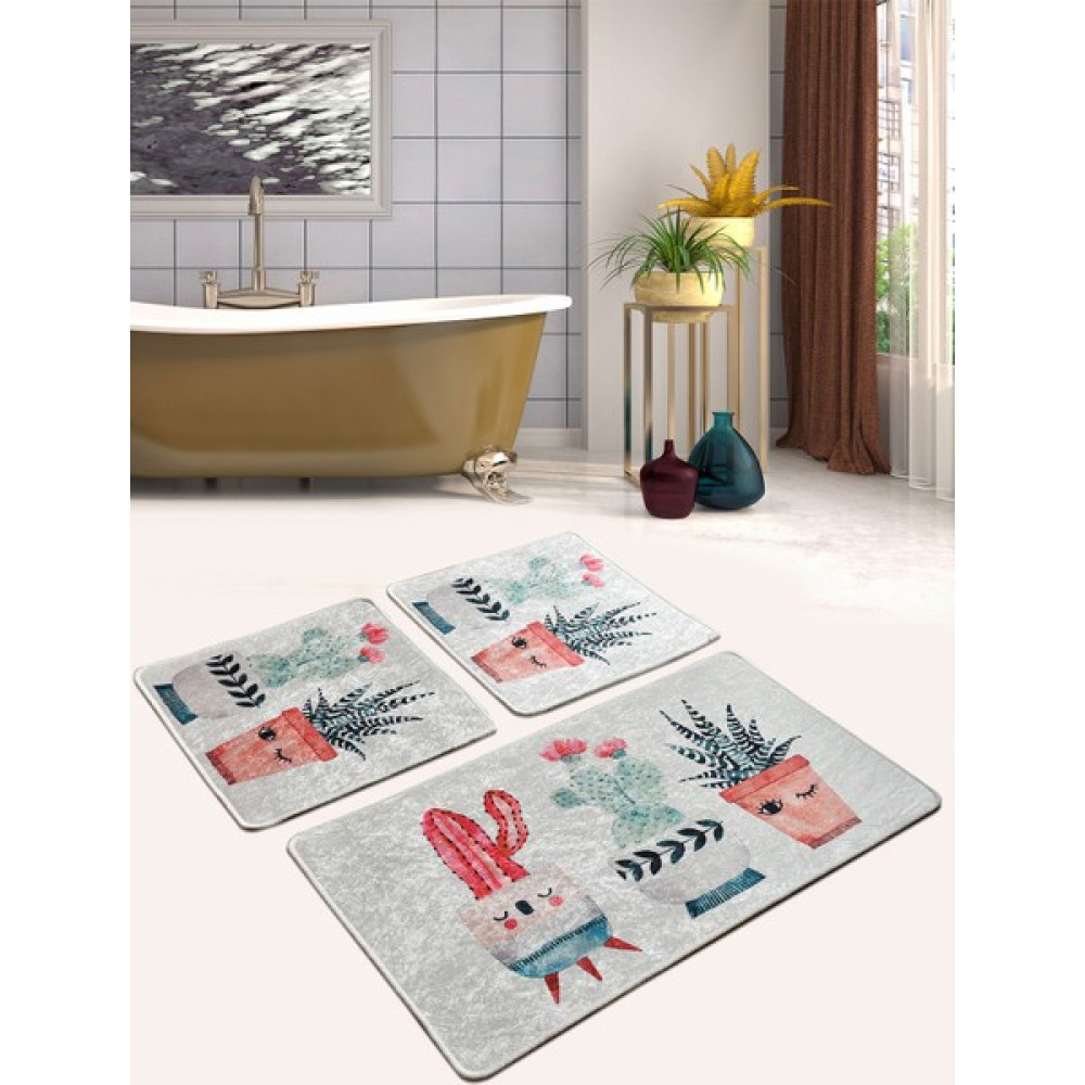 Chilai Home Happy Cactus Djt 3 Lü Set Banyo Halısı Klozet Takımı Fiyatı