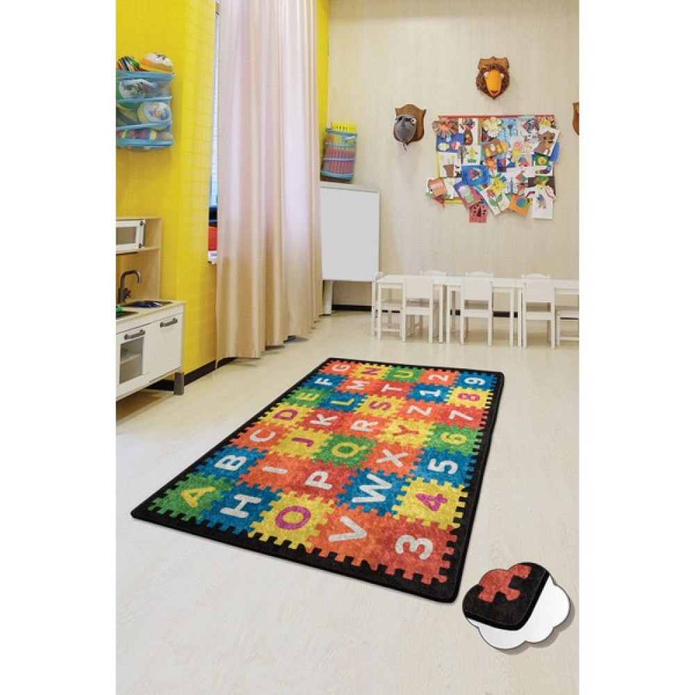 Chilai Home Puzzle 100X160 Cm  Çocuk Ve Bebek Halısı - 100 x 160 cm Bebek Odası Halı Fiyatı