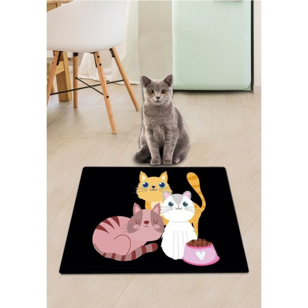 Chilai Home Pvc Tresga Kedi Köpek Mama Paspası Köpek - Kedi Eşyaları Malzemeleri Aksesuarı - 40 x 60 cm - Renkli Evcil Hayvan Ürünleri Fiyatı