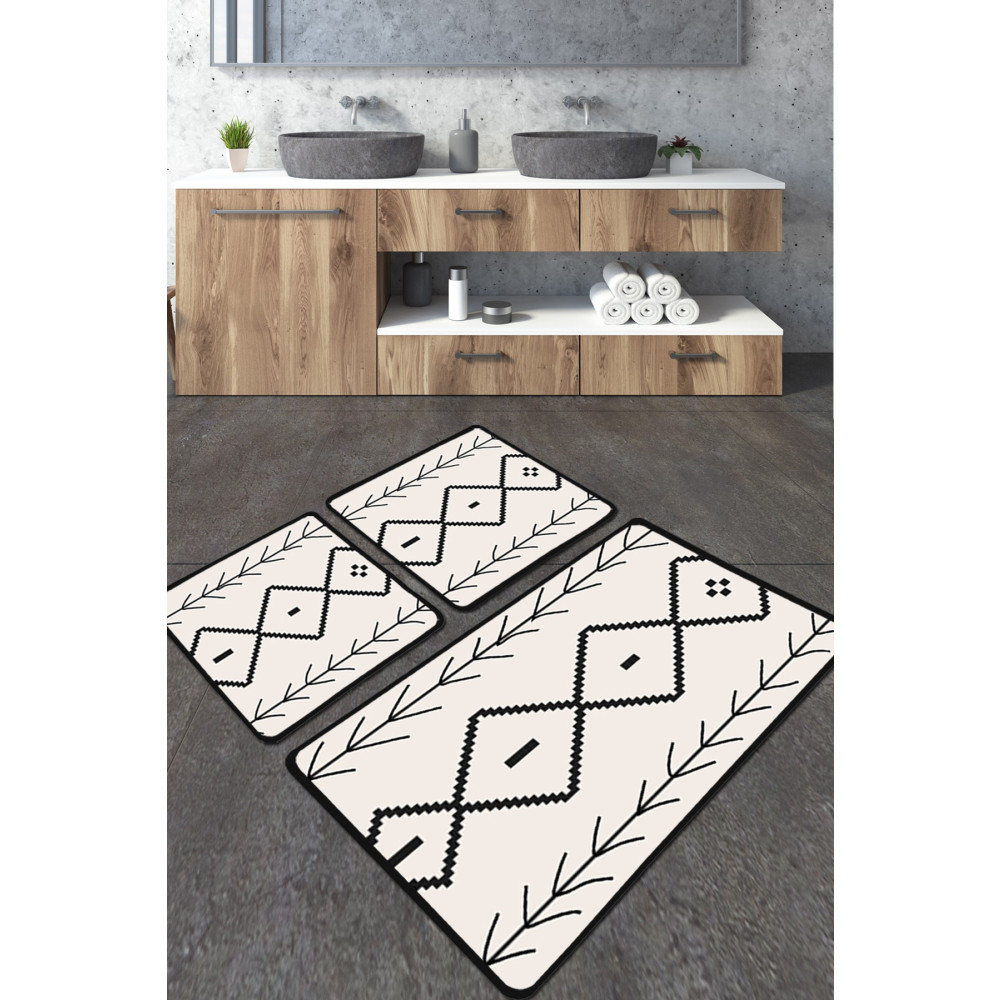 Chilai Home Sagitta Banyo Halısı Djt 3 Lü Set Banyo Paspası Kaymaz Tabanlı Klozet Takımı Banyo Tekstili Fiyatı
