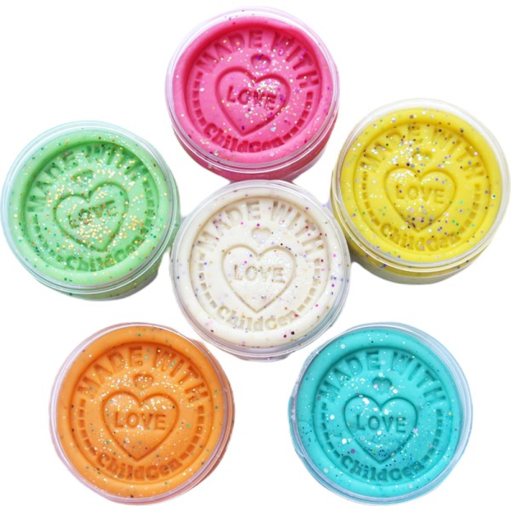ChildGen Doğal Oyun Hamuru - 6lı Glitter Set 6X125 gr - Renkli Eğitici Oyuncak Fiyatı