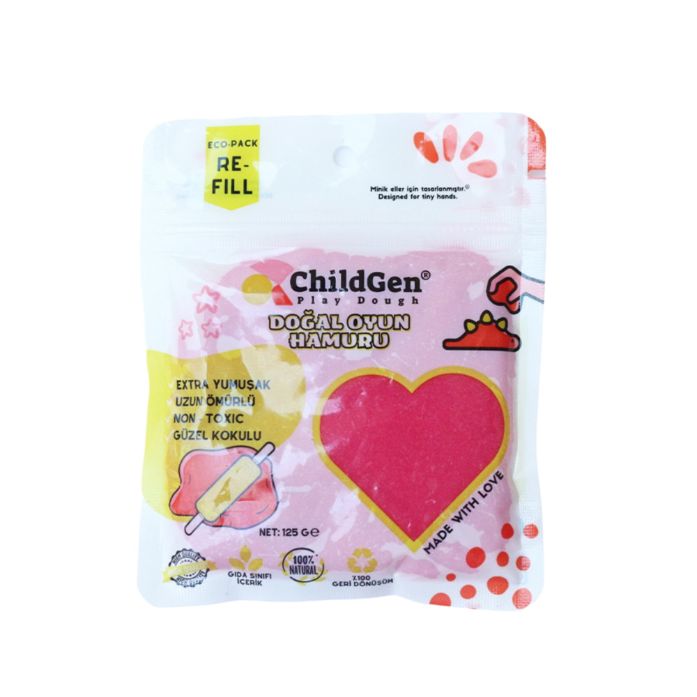 ChildGen Doğal Oyun Hamuru - Pembe -vakumlu Kartuş Paket - (ecopack-refill) Oyuncak Fiyatı