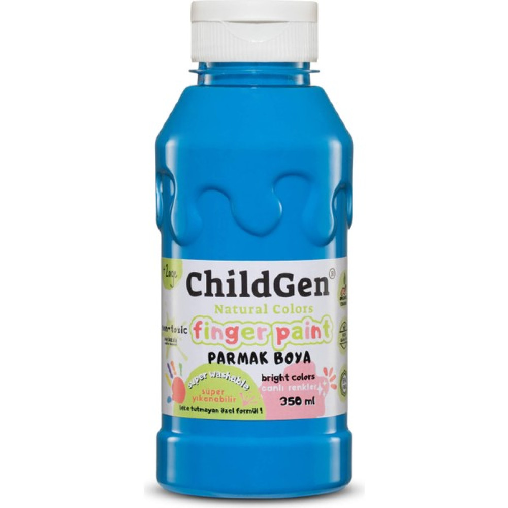 Childgen Süper Yıkanabilir Parmak Boya 350ML - Mavi Eğitici Oyuncak Fiyatı