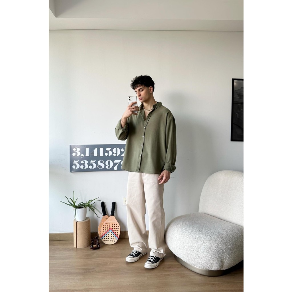 Chill Cozy Relax Fit Haki Gömlek Giyim & İç Giyim Fiyatı