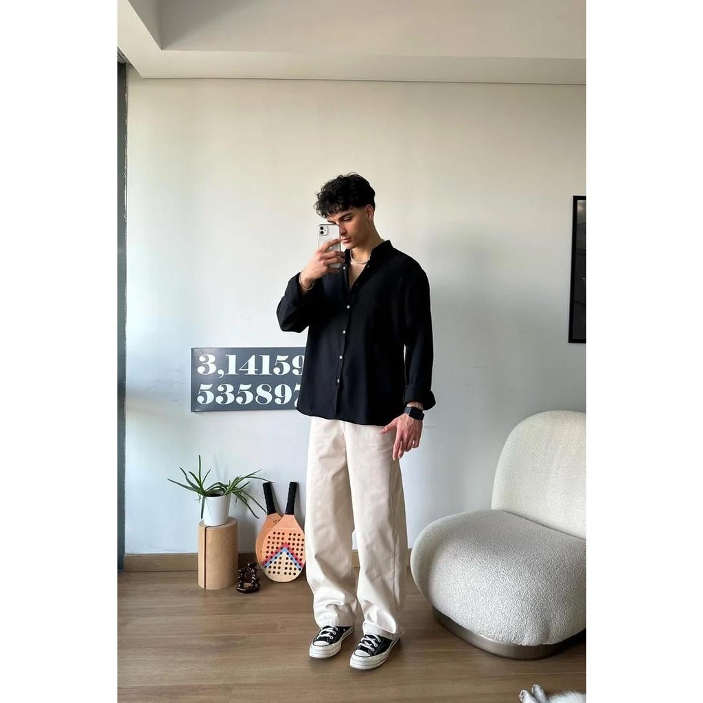 Chill Cozy Relax Fit Siyah Gömlek Giyim & İç Giyim Fiyatı