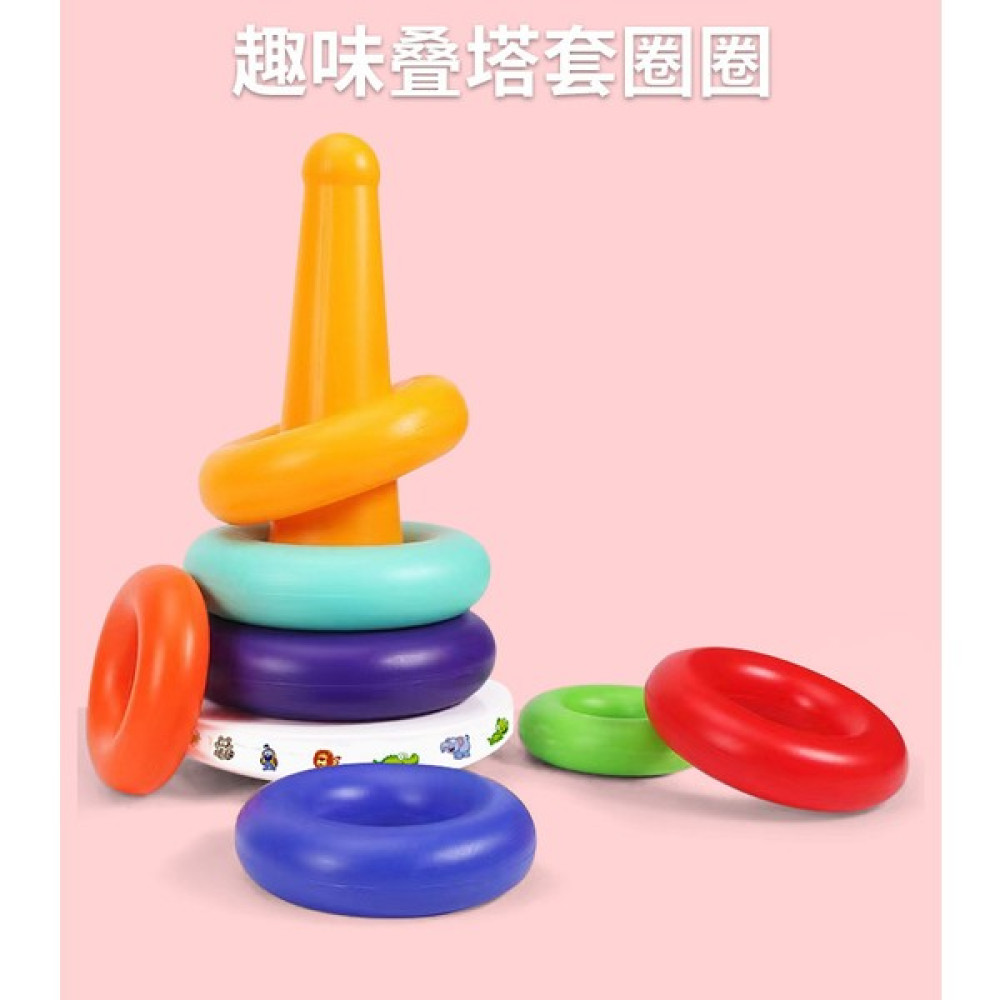China Bebek Oyuncakları Klasik Erken Eğitim Renk Tanıma Renkli Kule Jenga Tumbler Müzik Çemberi (Yurt Dışından) - Açık Mavi Eğitici Oyuncak Fiyatı