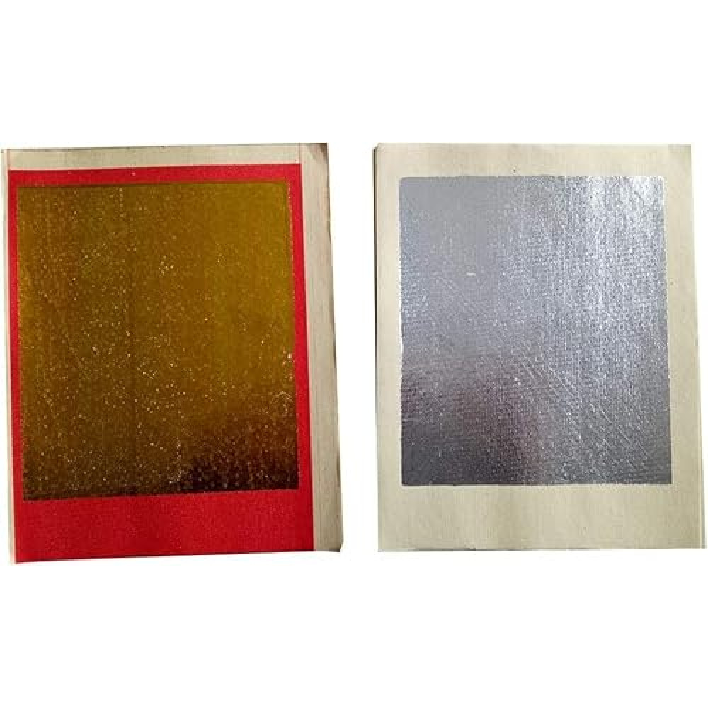 Chinese Joss Paper - Gold and Silver Foil, Pack of 100, Bamboo Paper, For Festivals &Ancestral Worship.