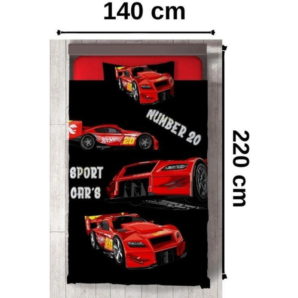 Chiron Baby Erkek Bebek Ve Çocuk Odası Number 20 Araba Desenli 2 Parça Tek Kişilik Yatak Örtüsü Setı-116s - 140 x 220 cm - Renkli Yatak Örtüsü Fiyatı