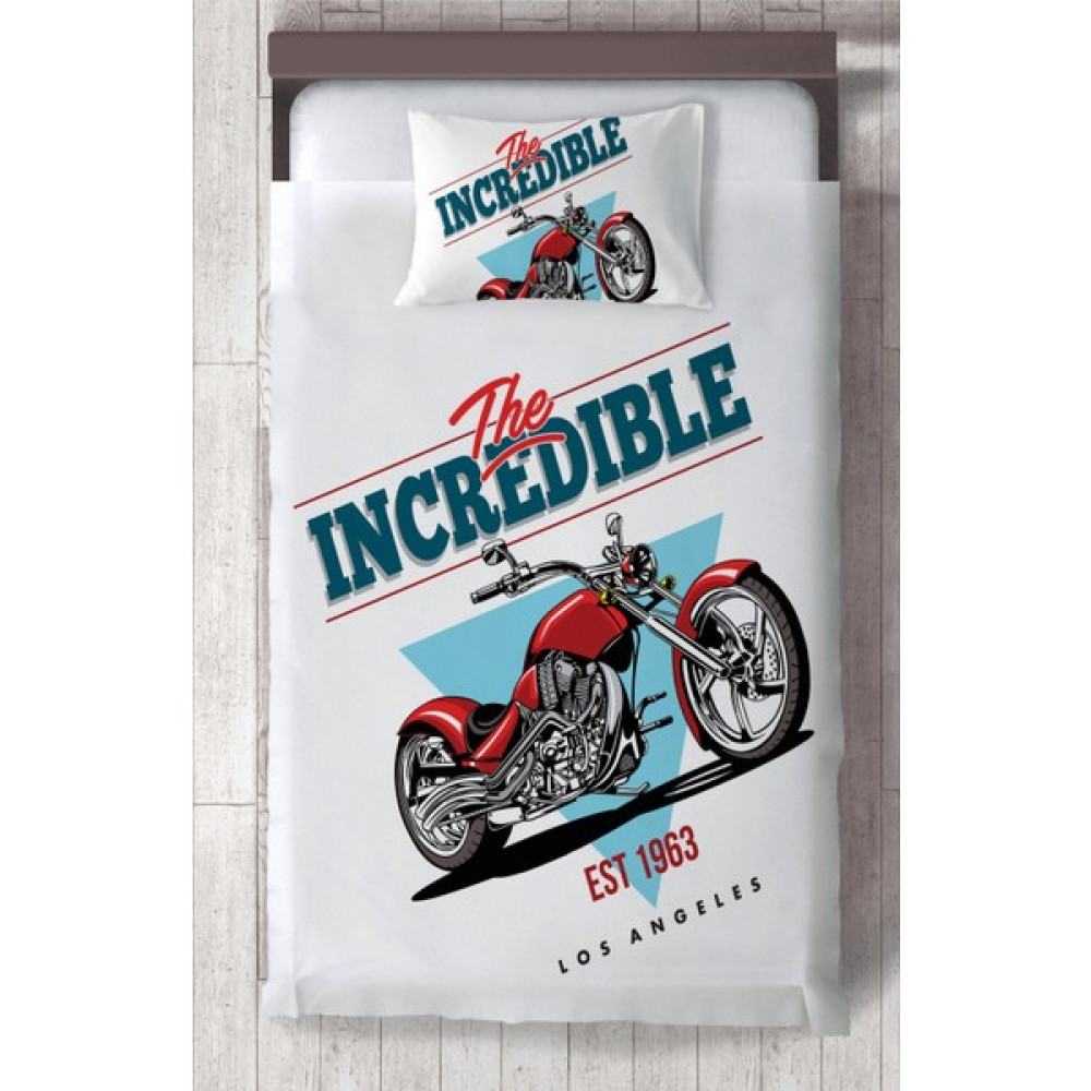Chiron Baby Erkek Bebek Ve Çocuk Odası The Incredible Motosiklet Desenli 2 Parça Tek Kişilik Yatak Örtüsü Setı-106s - 140 x 220 cm - Renkli Yatak Örtüsü Fiyatı