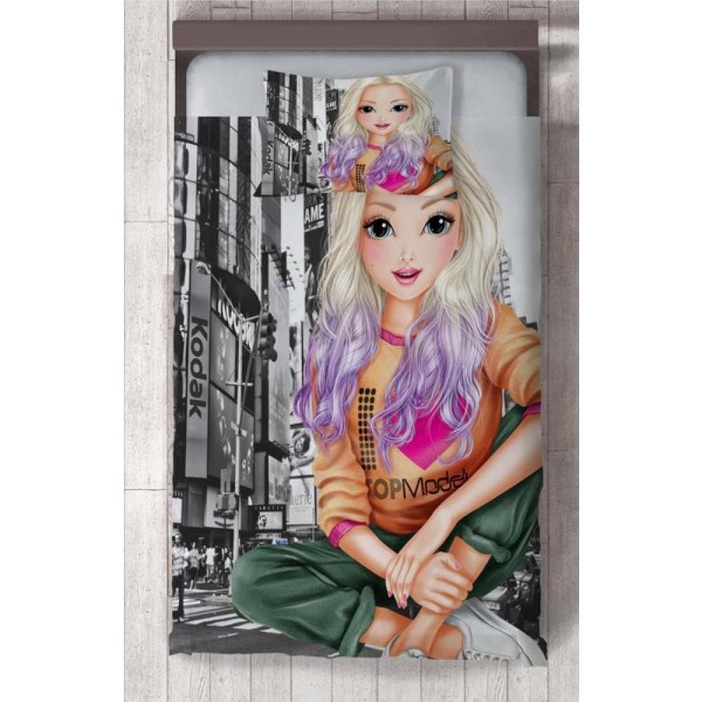 Chiron Baby Kız Bebek ve Çocuk Odası Için Cool Girl Desenli Isim Yazdırılabilir Renkli 2 Parça Yatak Örtüsü SETI-56S - 140 x 220 cm Yatak Örtüsü Fiyatı