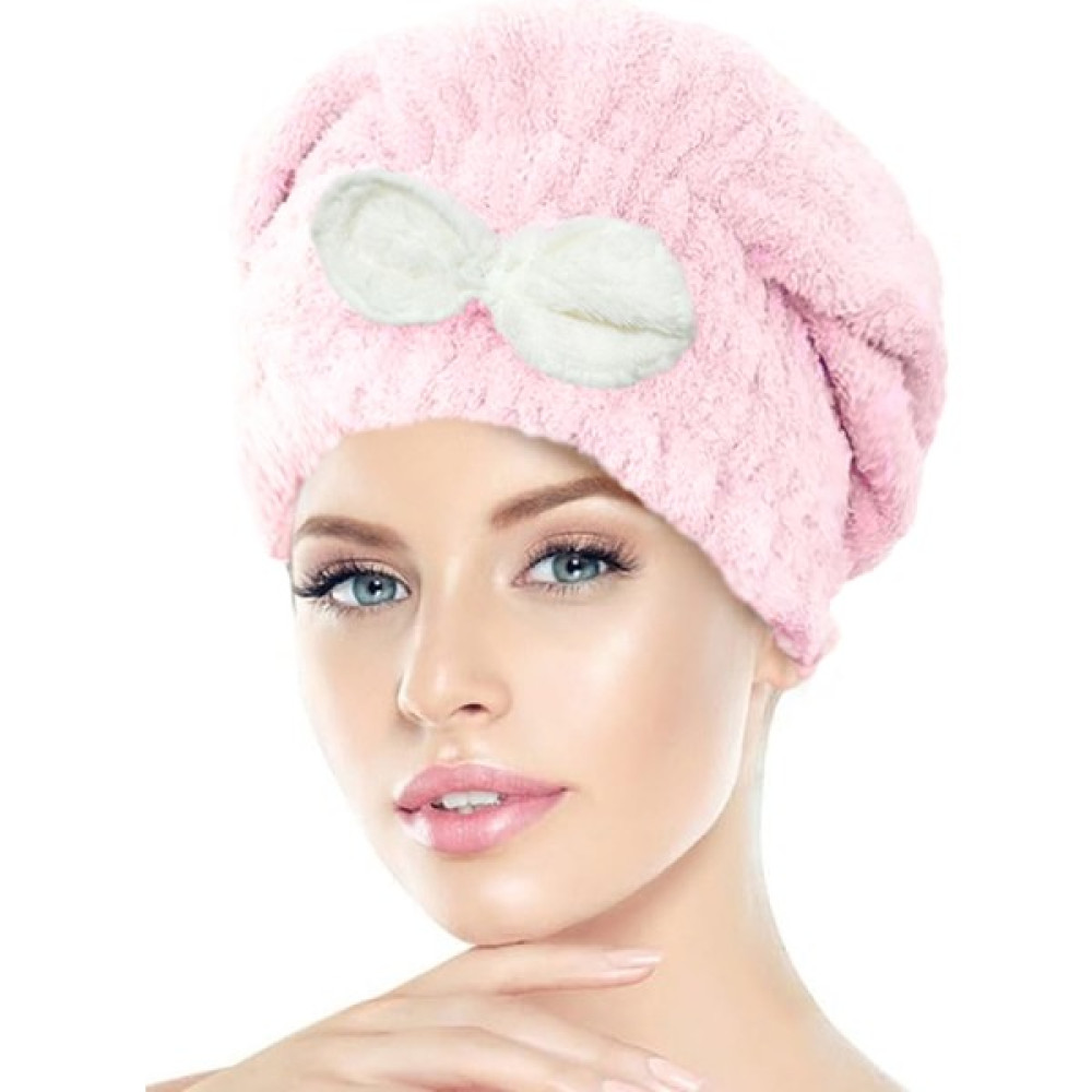 Chizgy Mikrofiber Saç Havlusu Bonesi Lastikli Fiyonklu - Açık Pudra Banyo Havlusu Fiyatı