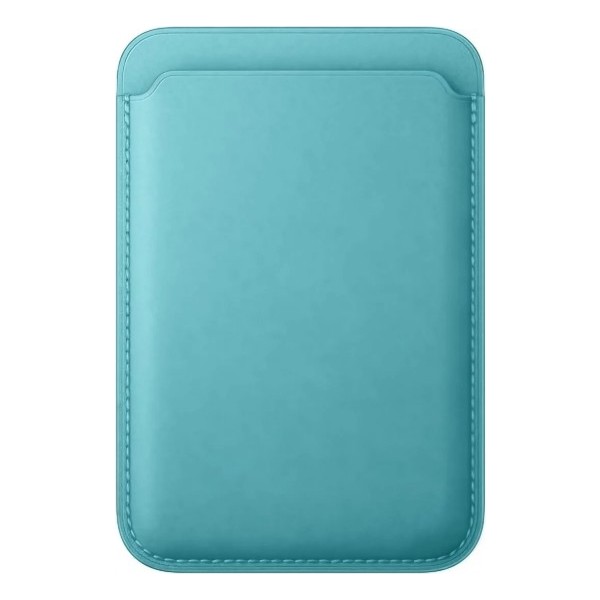 Chna Apple iPhone 12 / 13 / 14 / 15 / 16 / 17 Serisi ile Uyumlu Deri Cüzdan Magsafe Kartlık Aqua Blue (Mavi) Cep Telefonu Fiyatı
