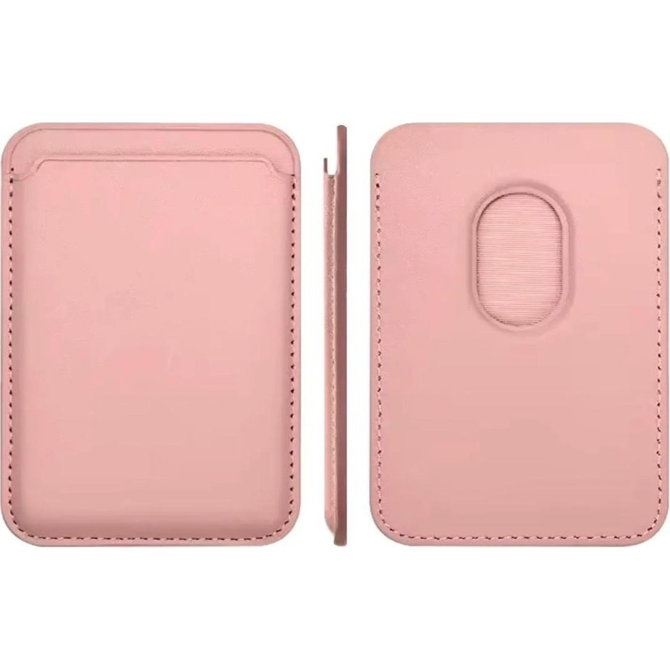 Chna Apple iPhone 12 / 13 / 14 / 15 / 16 / 17 Serisi ile Uyumlu Deri Cüzdan Magsafe Kartlık Pudra Pembe Cep Telefonu Fiyatı