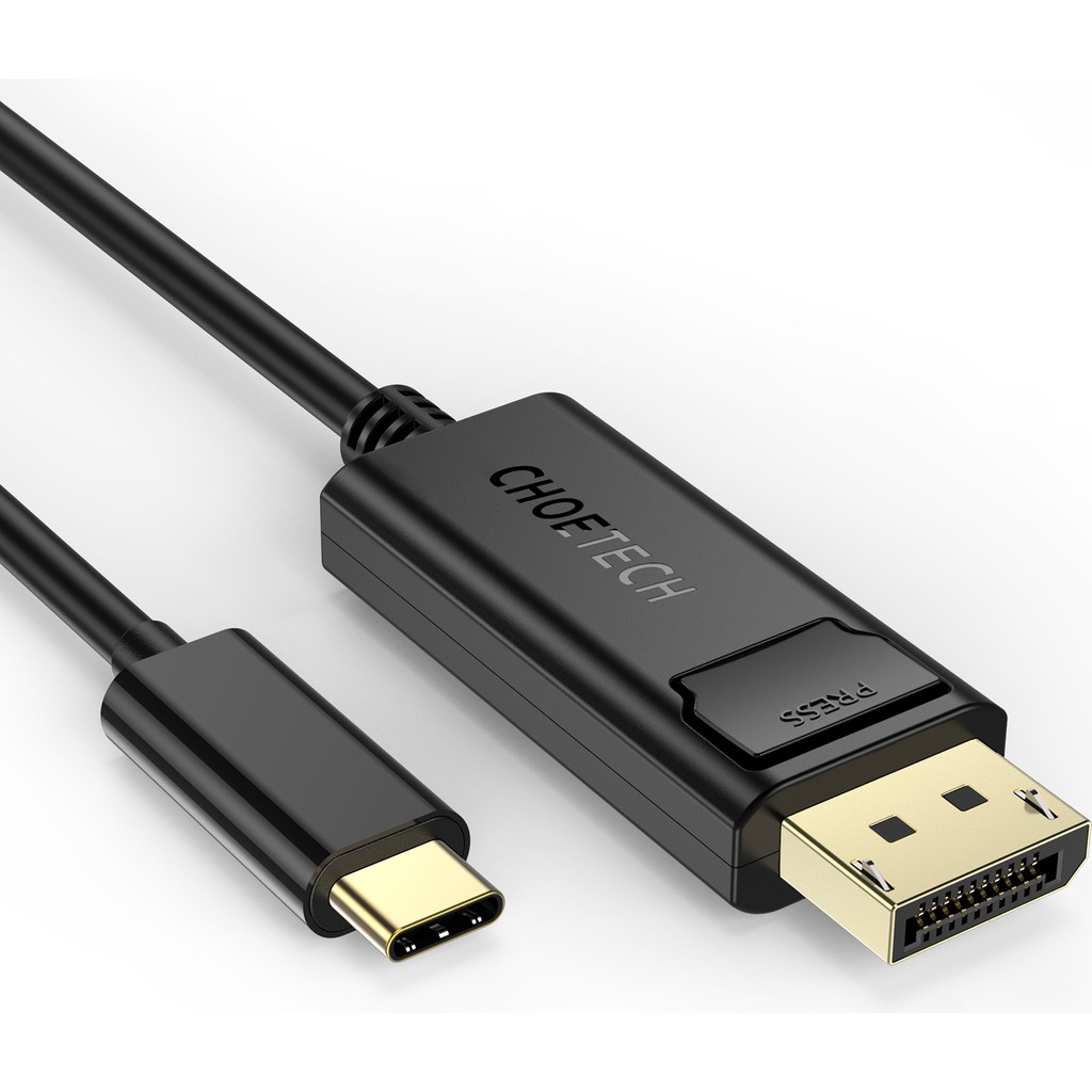 Choetech USB Tip C - Displayport Kablosu, 4K@60Hz, 6ft, Siyah (XCP-1801) Bilgisayar Çevirici ve Adaptörü Fiyatı