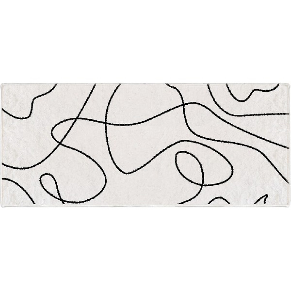 Chrish Siyah Beyaz Çizgi Halı Oturma Odası Ev Halı Yatak Odası Peluş Başucu Halı Picasso Oturma Odası Halı (Yurt Dışından) - 120 x 160 cm Salon Halısı Fiyatı