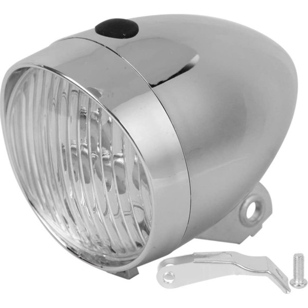 Chronus Bisiklet Lambası, Bisiklet Ön Lambası, 3led Vintage Bisiklet Ön Işık Seti Bisiklet LED Far Sabit Vitesli Bisiklet Aksesuarı Gümüş (Gümüş) (... Bisiklet Aksesuarları Fiyatı
