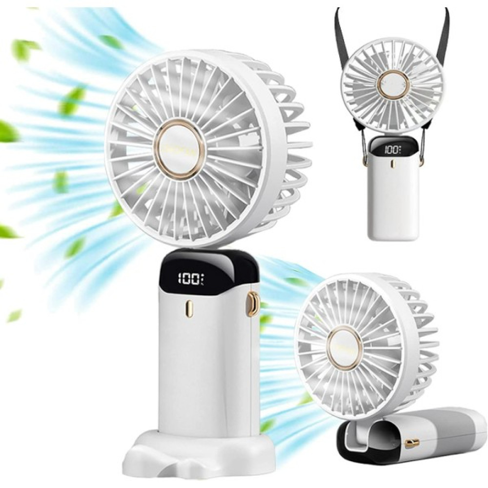 Chronus Mini El Fanı Portatif Kişisel Fan Asılı Boyun Fanı 90° Ayarlanabilir USB Şarj Edilebilir 5000MAH Küçük Masa Fanı 5 Hız (Yurt Dışından) Vantilatörler Fiyatı