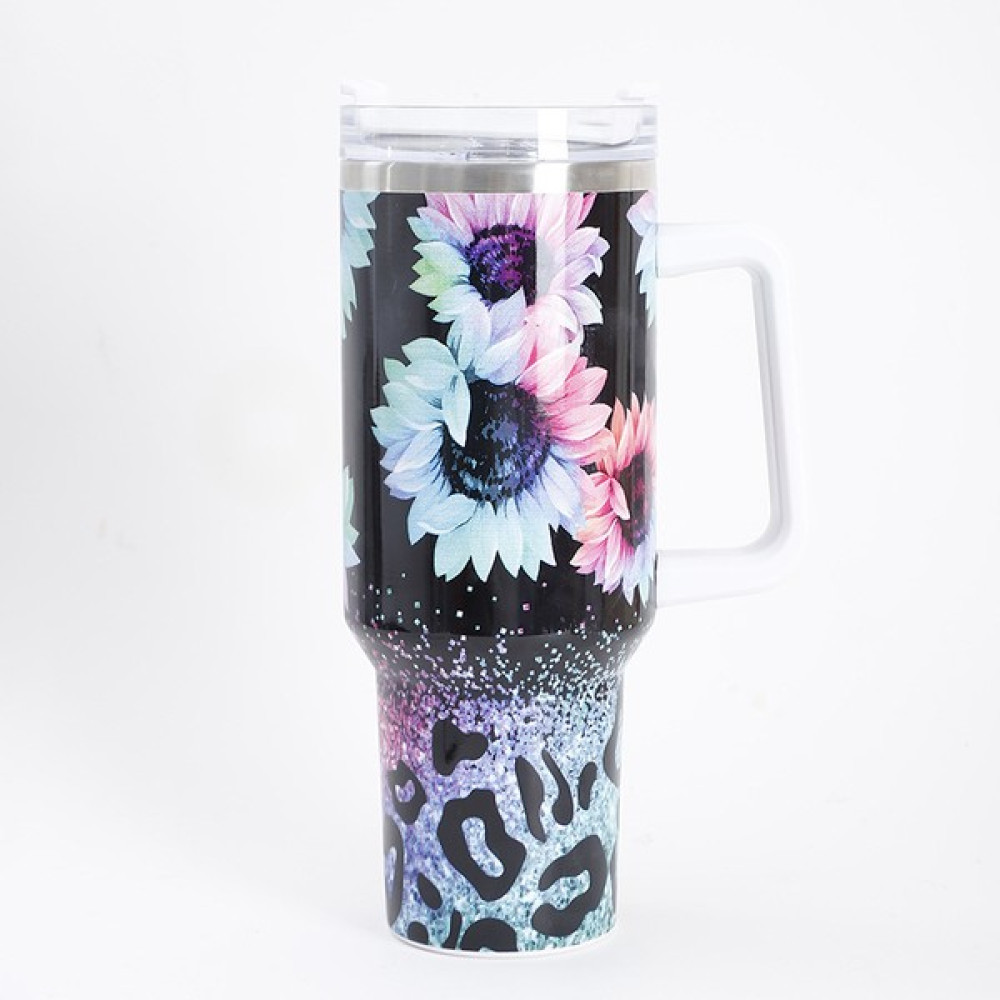 Chuangli Baskılı Saplı Kahve Fincanı 1200ML Kalın Sprey Plastik Termos Bardak (Yurt Dışından) - Beyaz - Siyah Eğitici Oyuncak Fiyatı