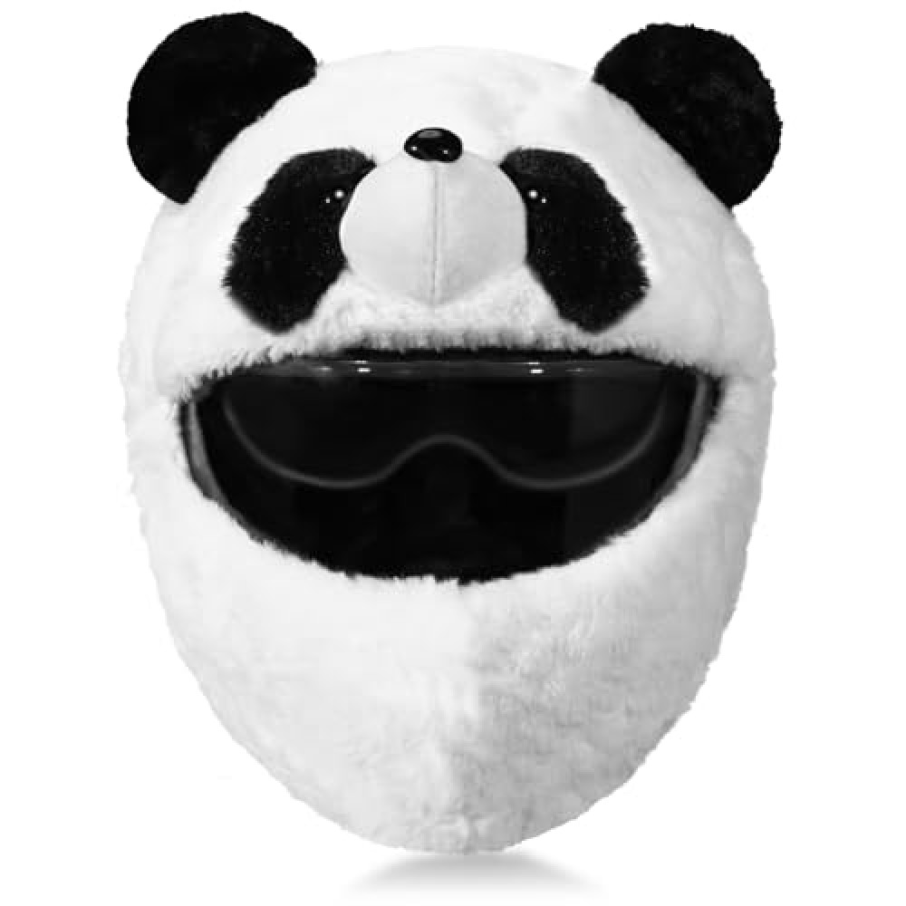 Chuarry Motorcycle Helmet Cover Cute Animal Cover Funny Decoration Dust Cap for Rides GIF (Helmet Not Included)(1 Pcs,Panda)