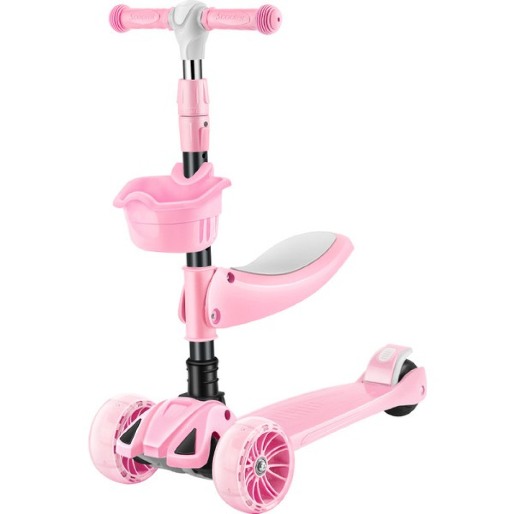 Chunkyated Çocuk Scooter 3'ü 1 Arada Katlanır Bebek Flaş Scooter (Yurt Dışından) - Açık Pembe Pedallı Araçlar Fiyatı