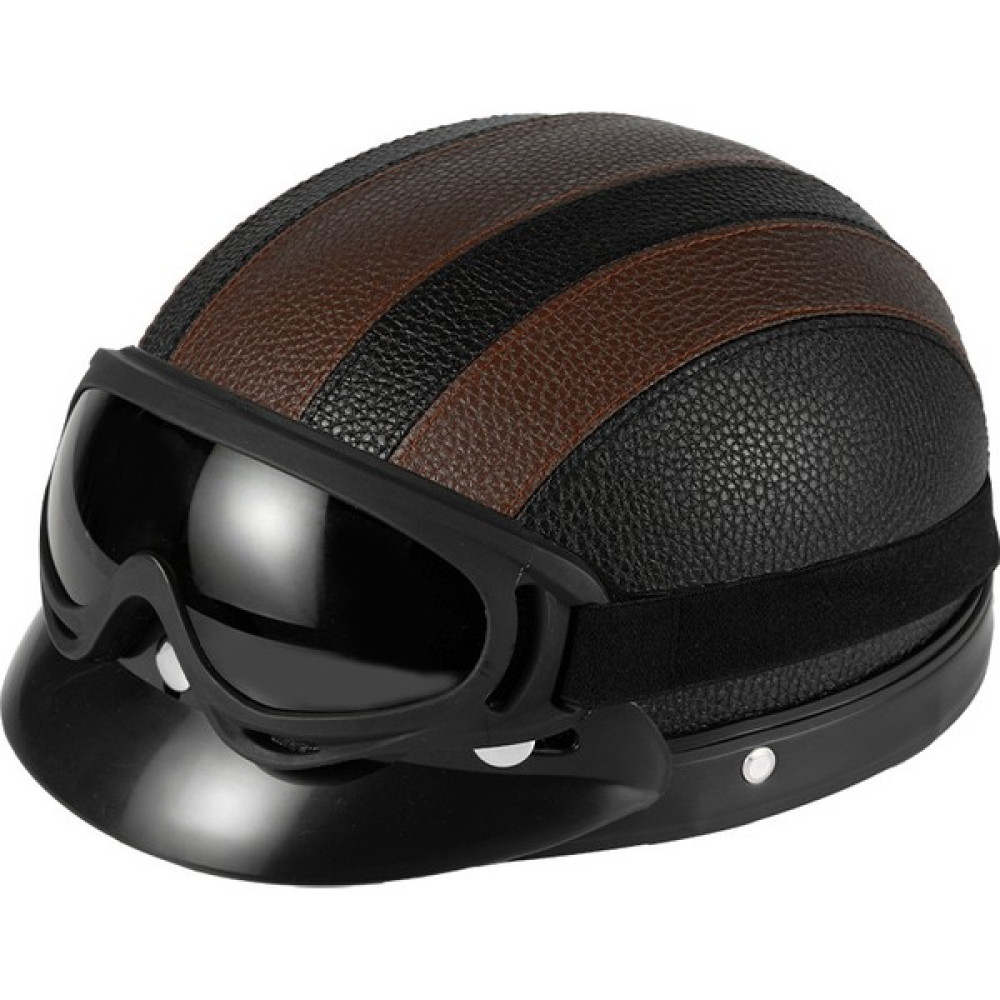 Chunkyated Elektrikli Araç Motosiklet Retro Kask Harley Pu Kemer Gözlük Eşarp Erkekler ve Kadınlar Sürme Güneşlik Dört Mevsim Güvenlik Koruması Yar... Motorsiklet Kaskları Fiyatı