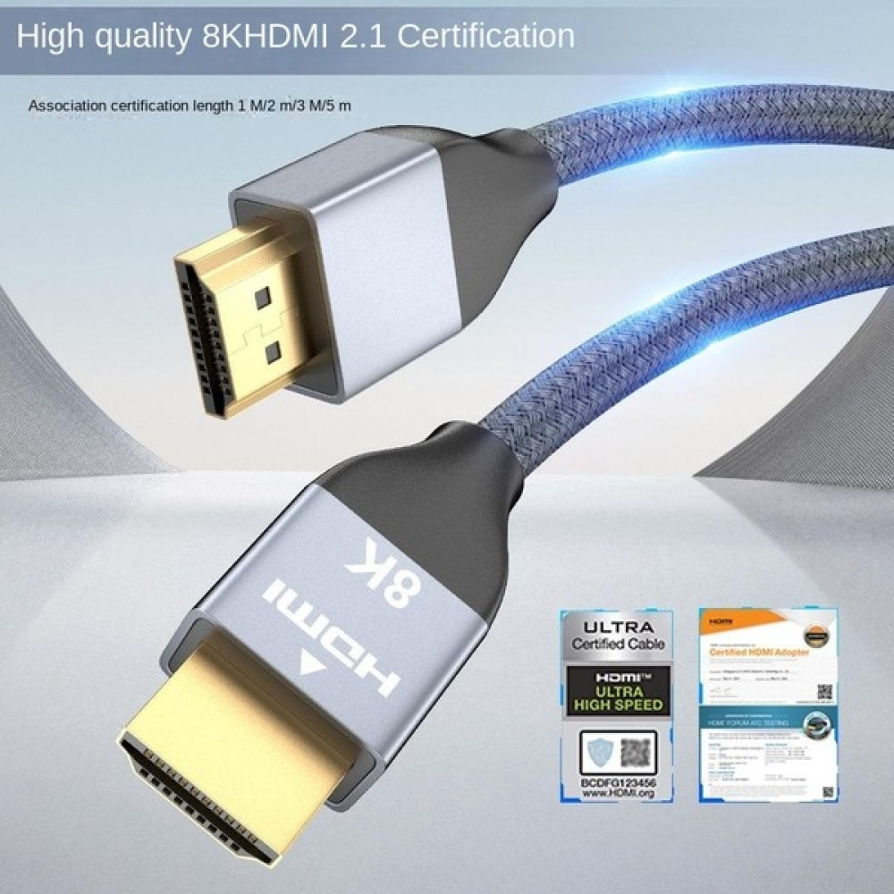 Chunkyated Hdmi2.1 Veri Kablosu 8k Yüksek Çözünürlüklü Kablo Bilgisayar Tv Projeksiyon Kablosu Ps5 Örgülü Saf Bakır HDMI Kablosu (Yurt Dışından) Cep Telefonu Kablosu Fiyatı