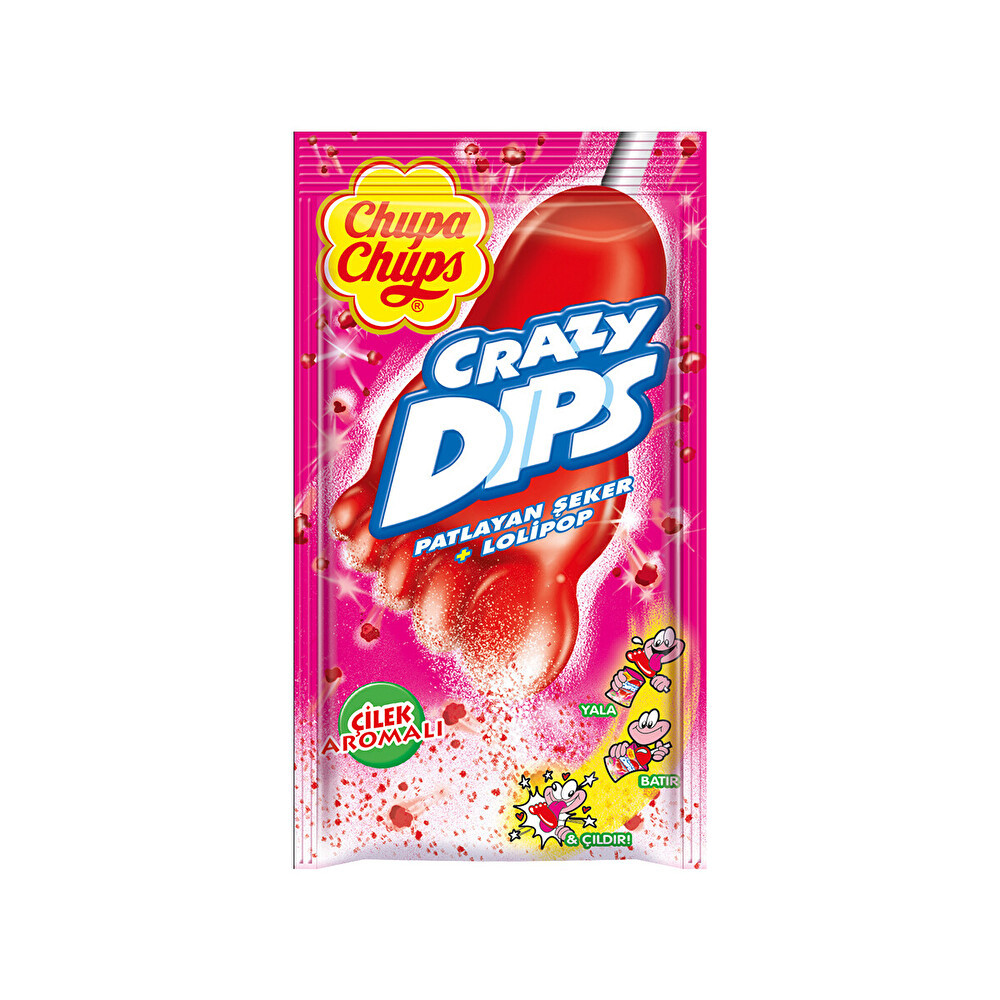 Chupa Chups Crazy Dips Lolipop Çilek Aromalı 16 G Şekerleme Sakız Fiyatı