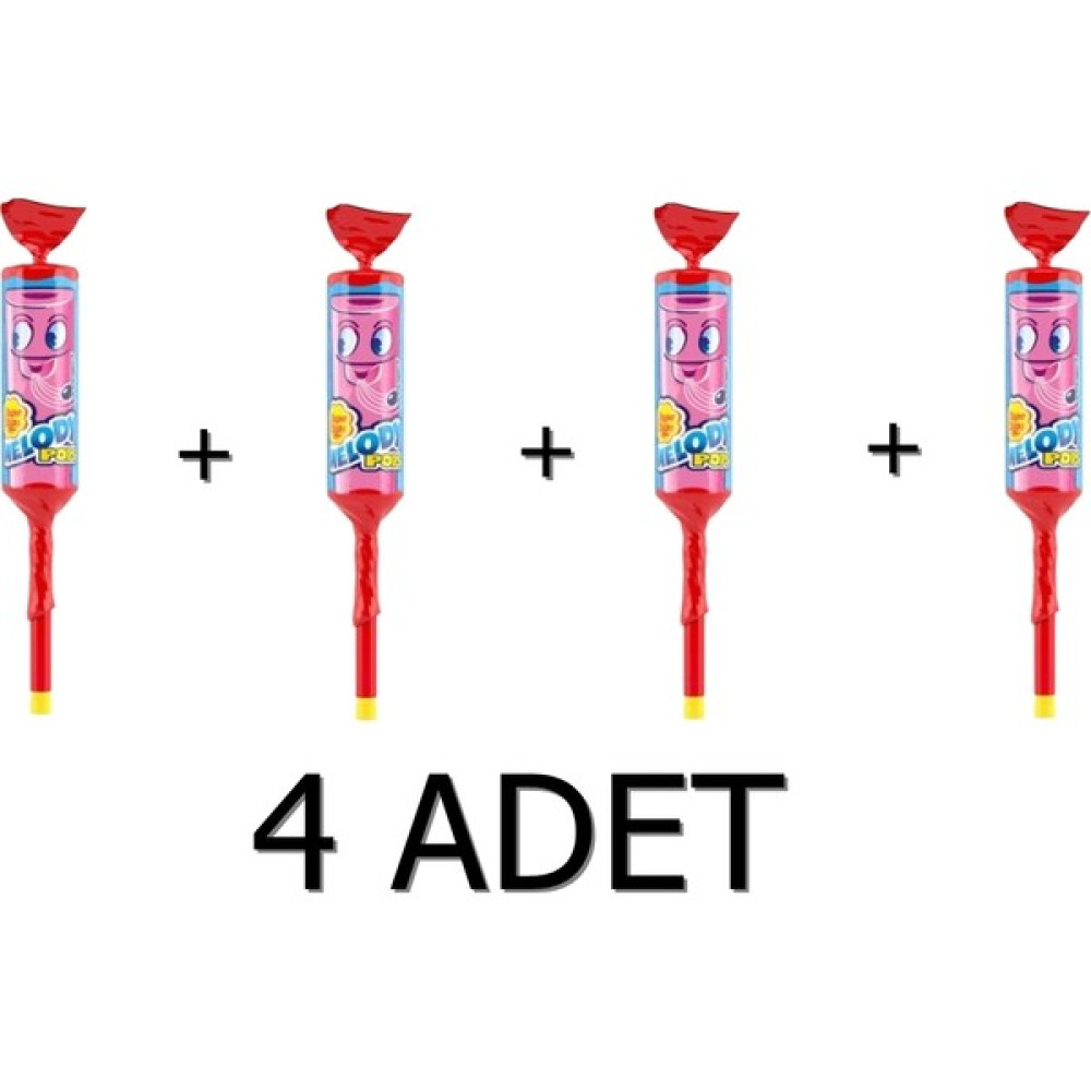 Chupa Chups Melody Pops Düdüklü Lolipop Şeker Çilekli 15 gr x 4 Adet Diğer Fiyatı